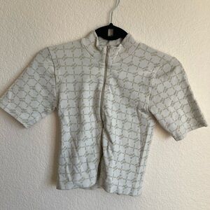 Urban Outfitters Cream Patterned Top